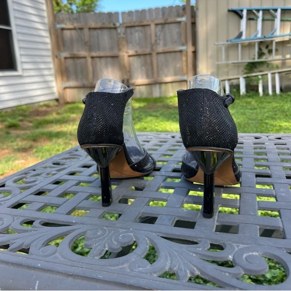 FRANCO SARTO RANIA Womens High Heels Sandals Glitter Pumps black size 10 wedding
